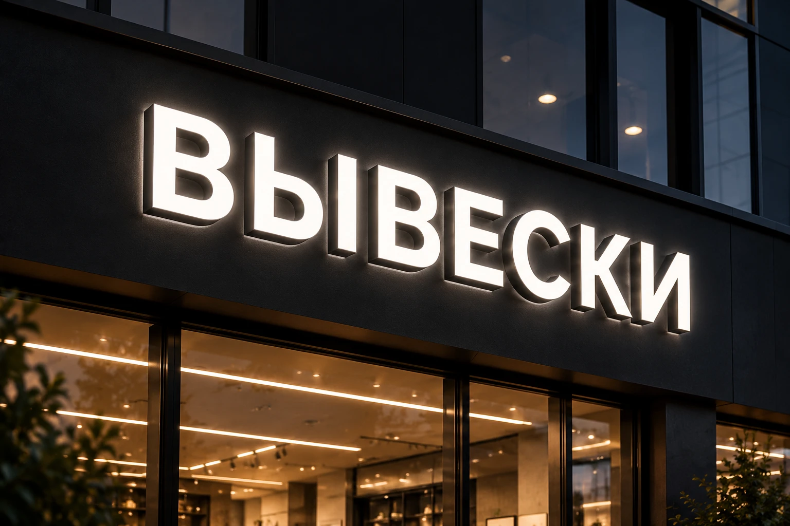Вывеска с подсветкой